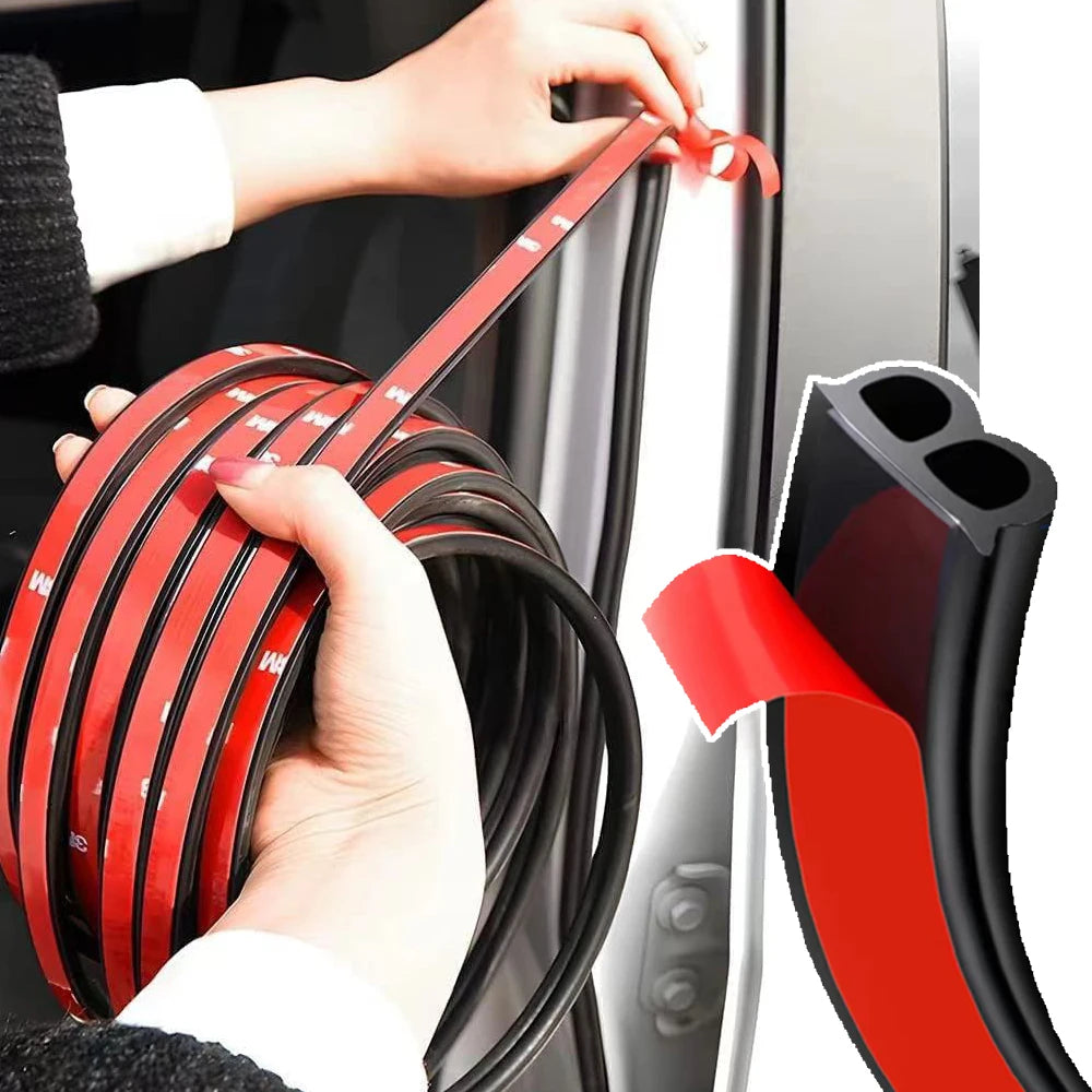 Car Door Seal Strips Sticker Weatherstrip Rubber B Shape Door Seals
