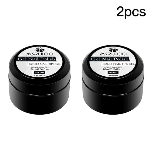MSRUIOO 10ml Clear Solid Nail Tips Gel Long Lasting Bubble-free UV/LED