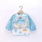 Waterproof EVA Full Sleeve Baby Bibs Children Apron Long Sleeve