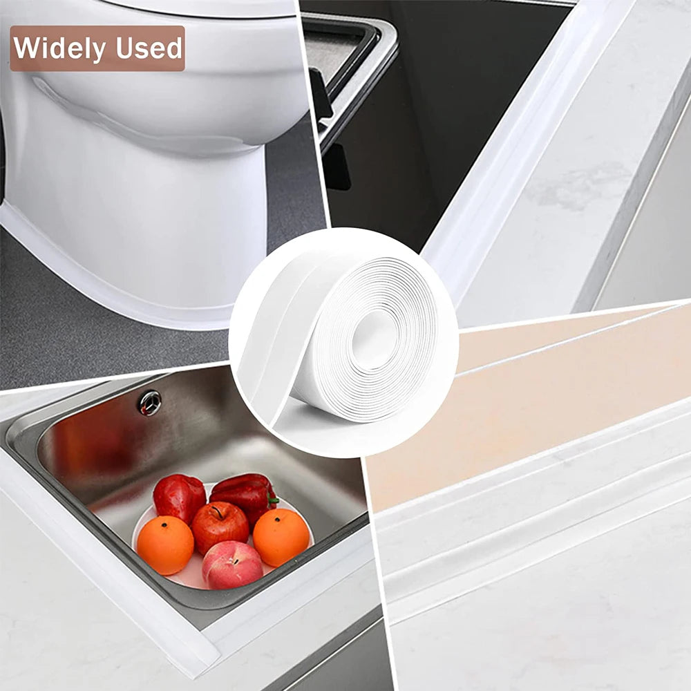 3.2M Bath Caulk Tape Self Adhesive PVC Oil-Proof Kitchen Sink Edge