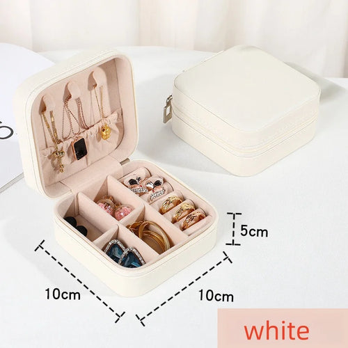 Mini jewelry storage box portable family travel earrings necklace