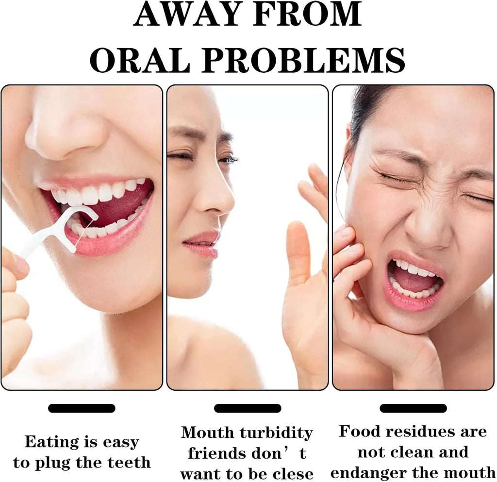 High Tensile Strength Dental Floss Pick Bow Shaped Super Thin Dental