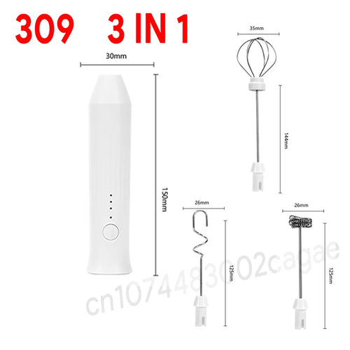 HOT  Electric Milk Frother + Egg Beater Wireless Type-C Charging 3