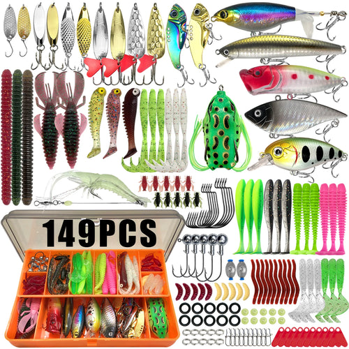 Fishing 86/88/136/149/366pcs Fishing Lure Kit For Trout/Pike/Bass