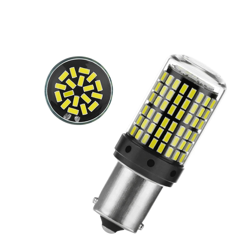 YiRui 2pcs 12-48V New LED Bulbs 144smd Lamp Reverse Turn Signal Light