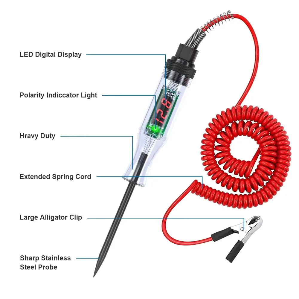 Car Truck Voltage Circuit Tester Auto 6V 24V Tools Car Diagnostic