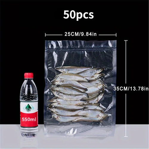 50pcs Vacuum Sealer Bags, Disposable Airtight Compression Bag,