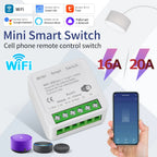 16A 20A Tuya WiFi Smart Switch 2-way Control Mini Smart Breaker Work