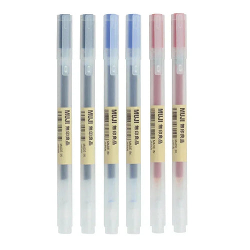 6/8Pcs/Set MUJIs Gel Pen Black/Red/Blue 0.38/0.5mm Ink Japan Color Pen