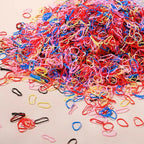 500/1000/2000pcs Girls Colourful Disposable Rubber Band Hair Ties