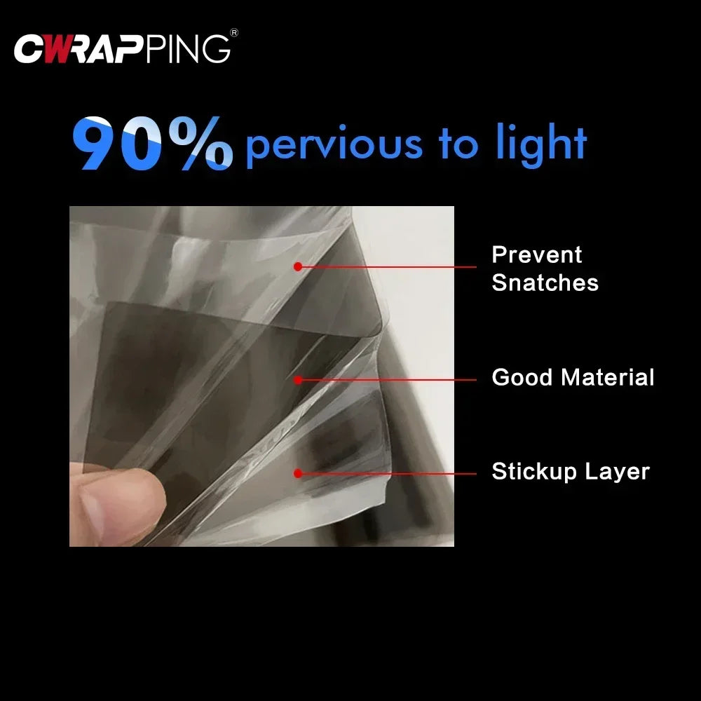 30*200cm Car Headlight Tint Fog Light Taillight Waterproof Stickers