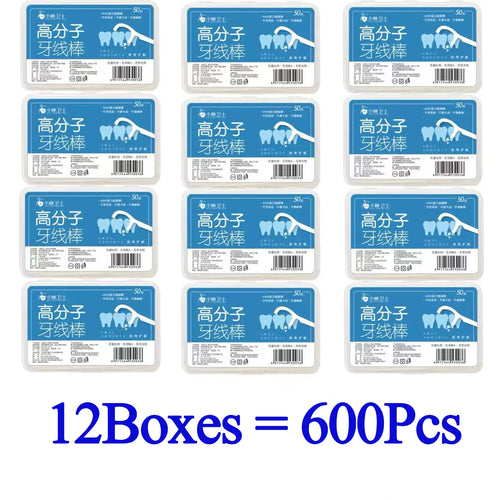 High Tensile Strength Dental Floss Pick Bow Shaped Super Thin Dental