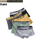 5Pcs Mens Underwear Male Boxers Sexy Underpants Comfortable Breathable