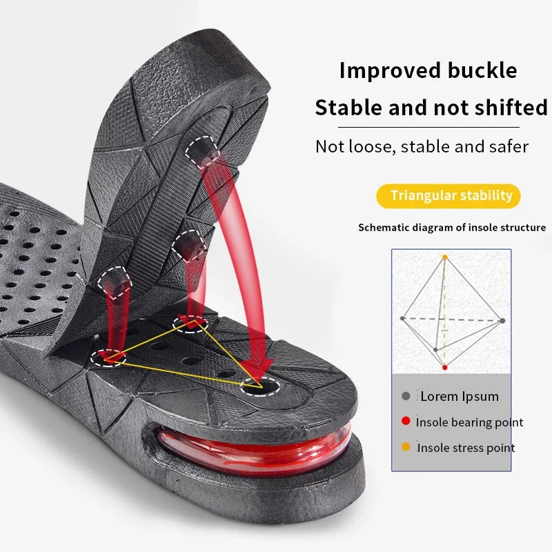 Height Increase Insole Invisible Heightening Template Air Cushion Shoe