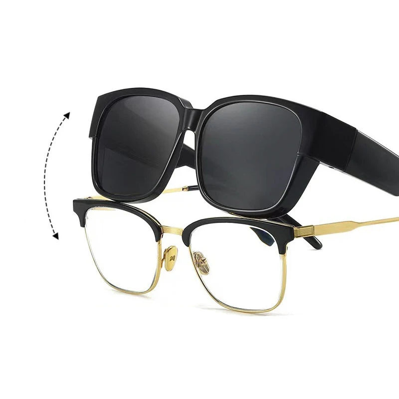 New Fashion Polarized Sunglasses Cover Over Myopia Prescription