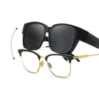 New Fashion Polarized Sunglasses Cover Over Myopia Prescription