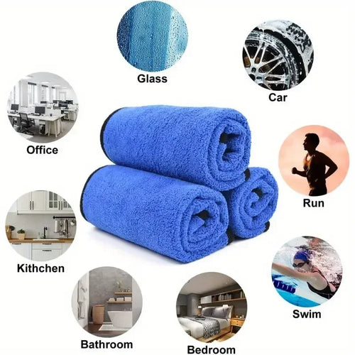 1-4pcs Microfiber Car Washing Towel Soft Quick Drying Windows Mirrors