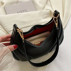 Women's French Handbag Shoulder Bag Textured Crossbody Bag Zipper