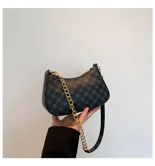 Chain Texture Printing Fashion Underarm Bag 2025 Daily Commuter
