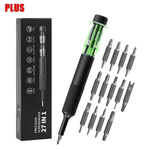 27 in 1 Precision Screwdriver Set  Magnetic Bits Pen Style Manual
