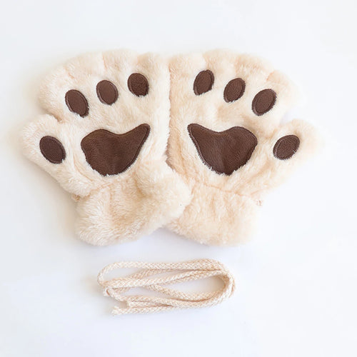 Cat Claw Gloves for Autumn and Winter Warm and Cold Resistant Plush