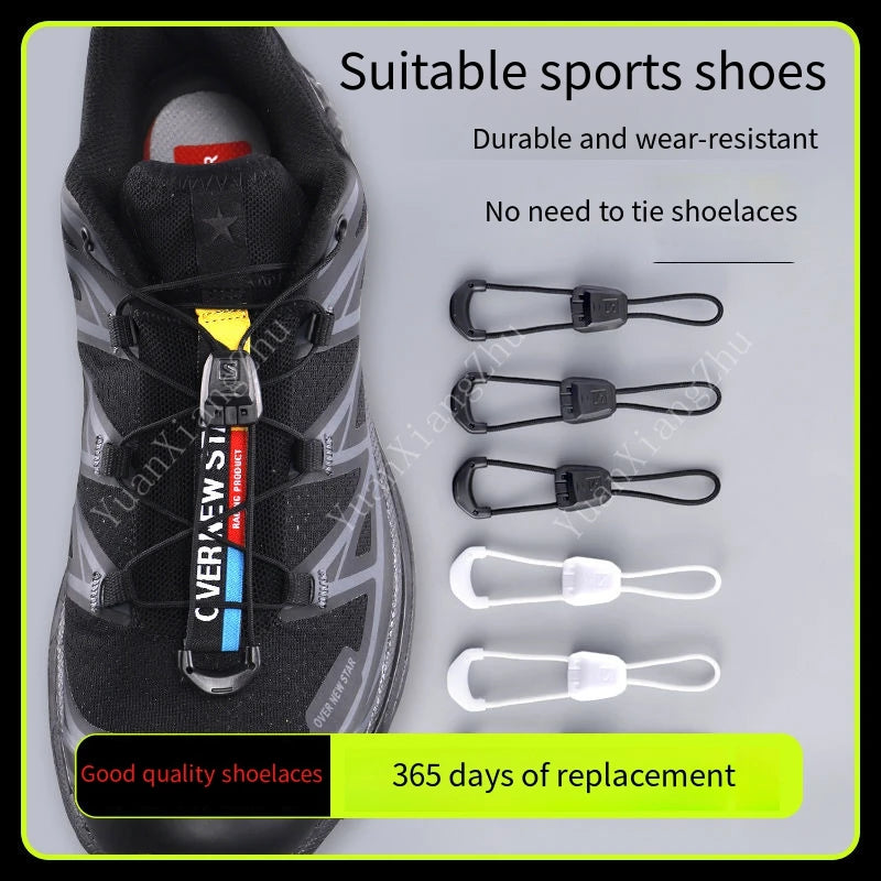 New No tie Shoe laces Round Tennis Laces Without ties Adult Kids