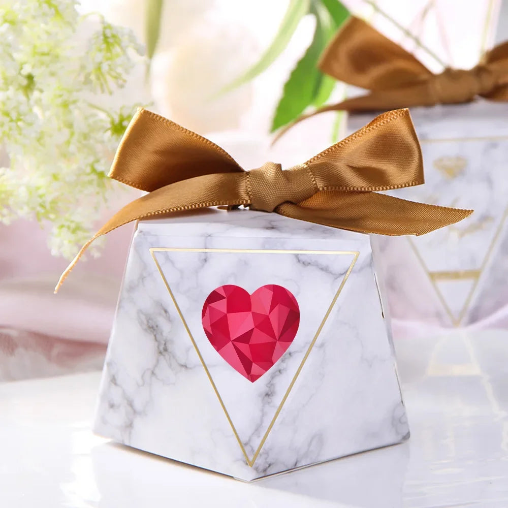 50-500pcs 1inch Red Heart Stickers for Valentine's Day Baking