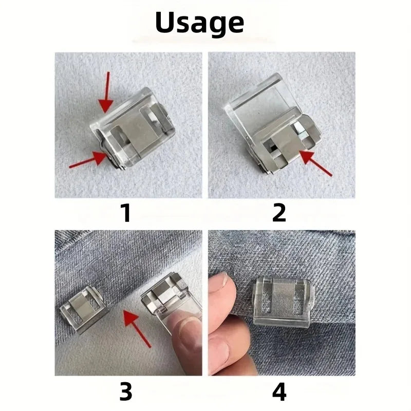 2/4/6/pcs Invisible Leg Shortening Clips - Anti-Slip Hem Grippers for