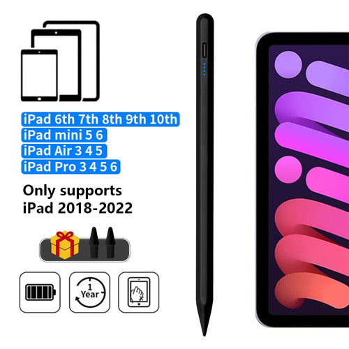 Stylus Pen For Apple Pencil with LED Power Indicators Palm Rejection