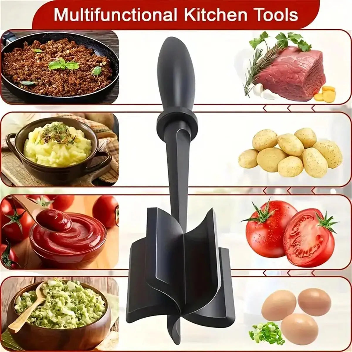 1pc Meat Chopper, Meat Shredder, Heat Resistant Suitable For Hamburger
