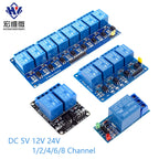 DC 5V 12V 24V 1 2 4 6 8 Channel Relay Module Board Shield with