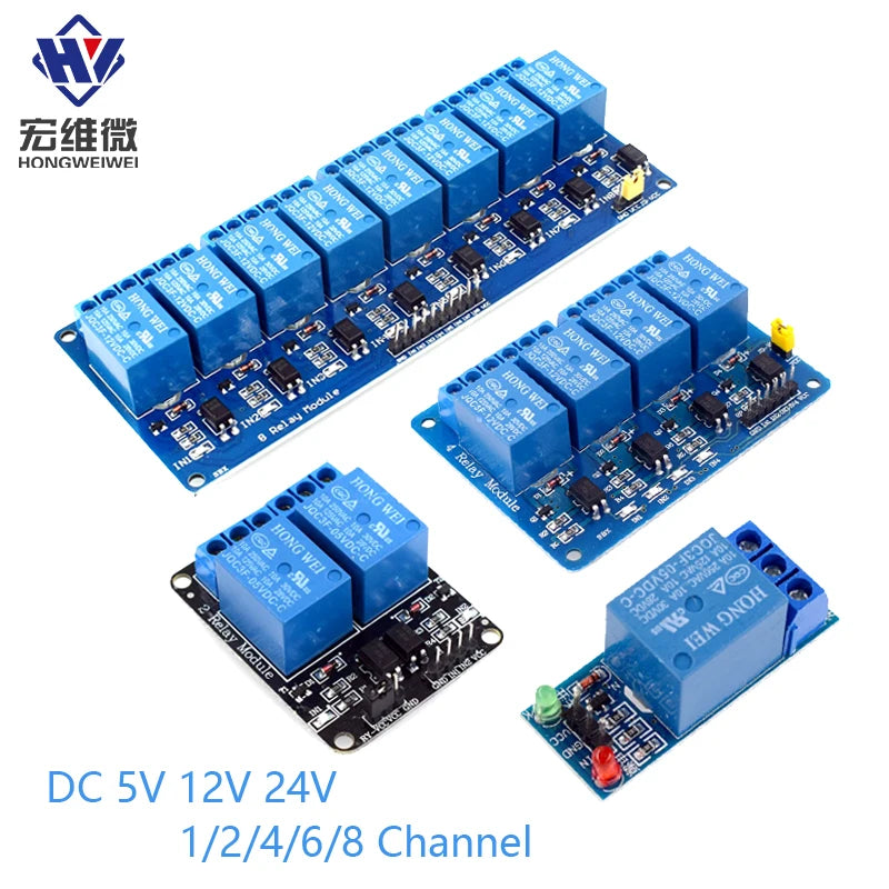DC 5V 12V 24V 1 2 4 6 8 Channel Relay Module Board Shield with