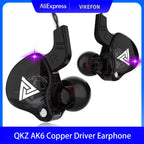 VIKEFON QKZ AK6 In Ear Earphone 6 Dynamic Driver Unit Headphone With