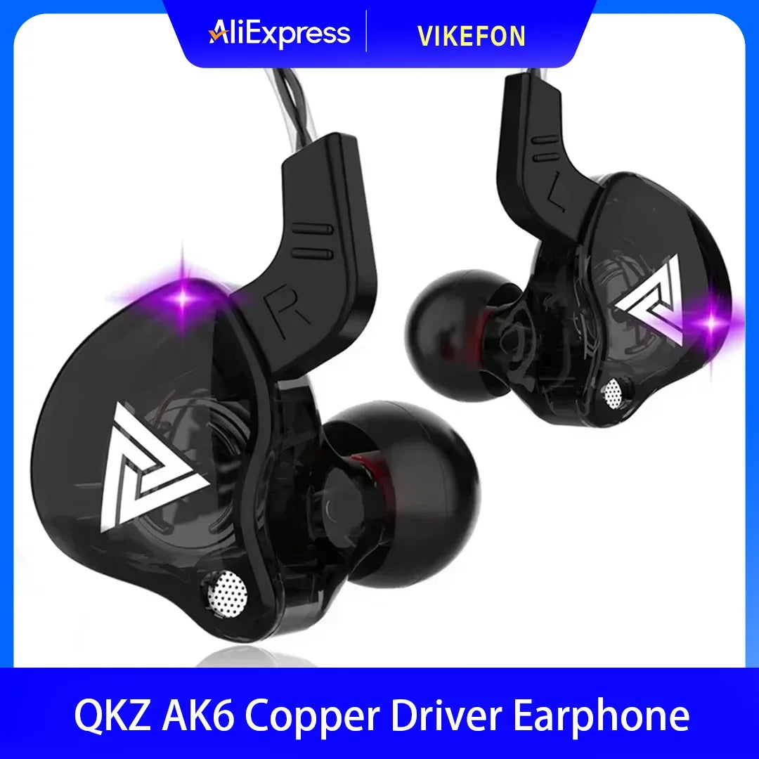 VIKEFON QKZ AK6 In Ear Earphone 6 Dynamic Driver Unit Headphone With