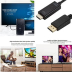 1.8M DP To HDMI-compatible Cable 4k DisplayPort To HD Adapter Male To