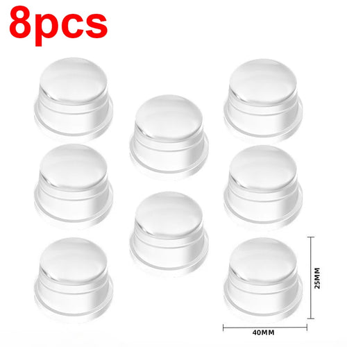 1-8Pcs Transparent Silicone Door Stopper No Drill Anti Bump Pad for
