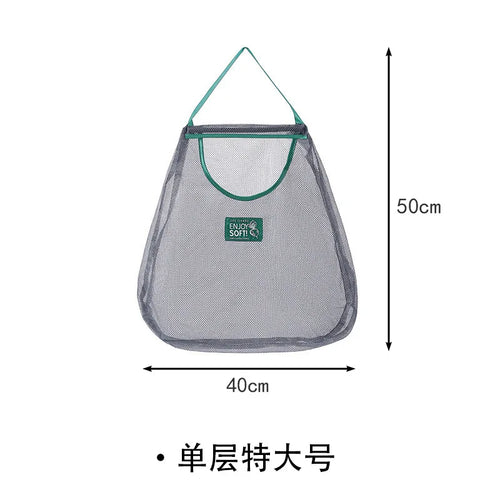 Reusable Storage Bags Kitchen Hanging Mesh Bag Home Fruit And