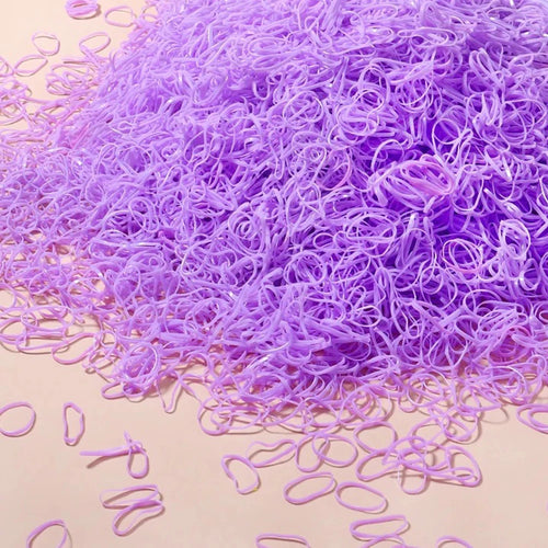500/1000/2000pcs Girls Colourful Disposable Rubber Band Hair Ties