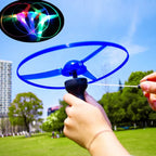 Kid Sports Pull Line Saucer Toys Children outdoor Fun Rotating Flying
