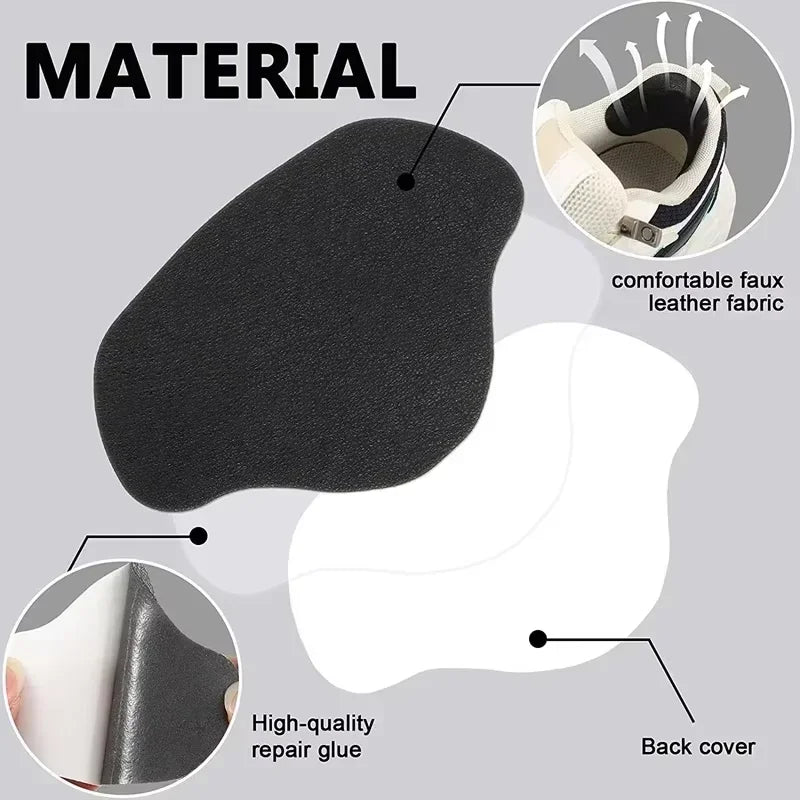 4pcs Sports Shoes Repair Stickers Suede Heel Protector Anti-Wear
