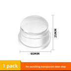 Transparent Silicone Door Stopper No Drill Anti Bump Pad for Office