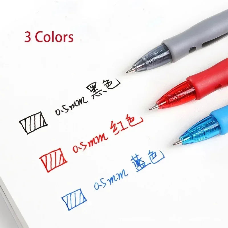 13/30pcs Retractable Gel Pens Set Black/Red/Blue Ink Ballpoint for