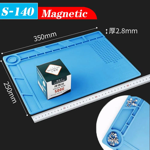 500℃ Heat-Resistant Soldering Station Silicon Mat Work Pad Desk