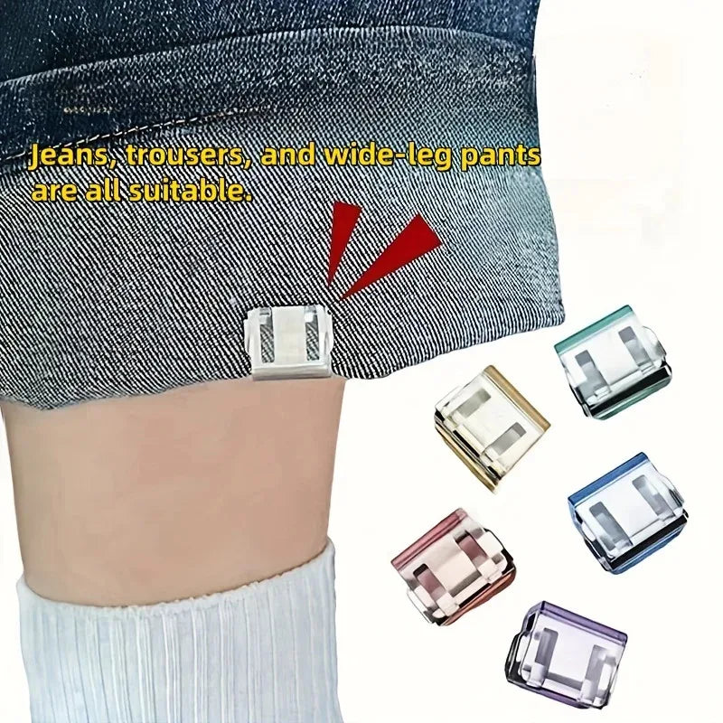 2/4/6/pcs Invisible Leg Shortening Clips - Anti-Slip Hem Grippers for