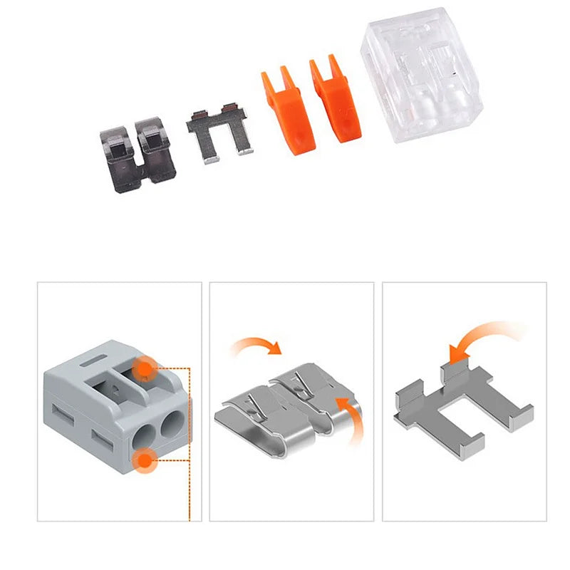 10-75 Pcs Orange Universal Type Quick Plug-in Terminals,Electrical