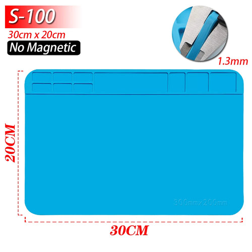 500℃ Heat-Resistant Soldering Station Silicon Mat Work Pad Desk