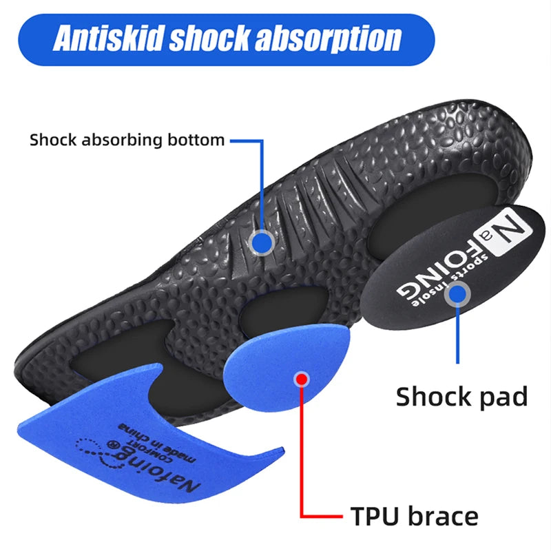 1 Pair Sports Insoles Elastic Running Insole For Shoes Arch Support