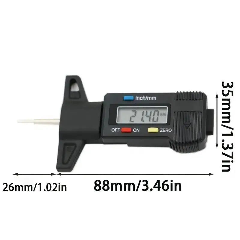 Digital Car Tyre Thickness Gauges Depth Meter For Safe Auto Tyre Tread