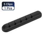 Silicone USB Cable Organizer USB Charging Cable Winder Desktop Tidy