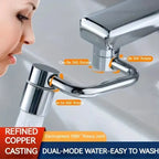 1pc 1080° Swivel Stainless Steel Faucet Extender Splashproof Dual